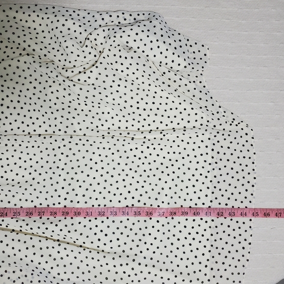 Madewell Smocked Ruffle-Shoulder Midi Dress in Inkbrush Dots Size M - Picture 9 of 15